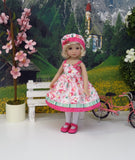 Pink Elegance Gerbera - dress, hat, tights & shoes for Little Darling Doll or 33cm BJD