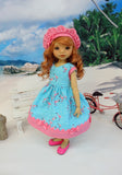 Pink Flamingo - dress, hat & shoes for Little Darling Doll or other 33cm BJD
