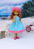 Pink Flamingo - dress, hat & shoes for Little Darling Doll or other 33cm BJD