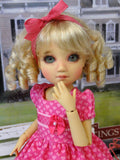Pink Hearts - dress, tights & shoes for Little Darling Doll or 33cm BJD