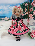 Pink Perfection Lilies - dress, tights & shoes for Little Darling Doll or 33cm BJD