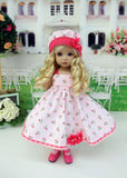 Pink Rosebud - dress, hat, socks & shoes for Little Darling Doll or other 33cm BJD