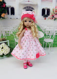 Pink Rosebud - dress, hat, socks & shoes for Little Darling Doll or other 33cm BJD