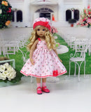 Pink Rosebud - dress, hat, socks & shoes for Little Darling Doll or other 33cm BJD