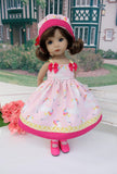 Pink Unicorn - dress, hat, tights & shoes for Little Darling Doll or 33cm BJD