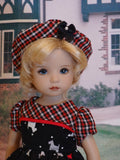 Plaid Scottie - dress, hat, tights & shoes for Little Darling Doll or 33cm BJD