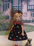 Plaid Scottie - dress, hat, tights & shoes for Little Darling Doll or 33cm BJD