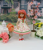 Playday Floral - dress, hat, socks & shoes for Little Darling Doll or 33cm BJD