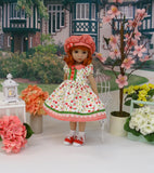 Playday Floral - dress, hat, socks & shoes for Little Darling Doll or 33cm BJD