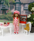 Playful Hearts - romper, hat, socks & shoes for Little Darling Doll or 33cm BJD