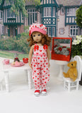 Playful Hearts - romper, hat, socks & shoes for Little Darling Doll or 33cm BJD