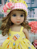 Playful Kitten - dress, hat, tights & shoes for Little Darling Doll or 33cm BJD