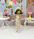 Playful Owl - romper, hat, socks & shoes for Little Darling Doll or 33cm BJD