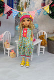 Playful Spring - romper, hat & sandals for Little Darling Doll or 33cm BJD