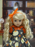 Plentiful Pumpkins - dress, blouse, tights & shoes for Little Darling Doll or 33cm BJD