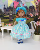 Plum Cherries - dress, hat, tights & shoes for Little Darling Doll or 33cm BJD