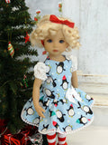Polar Penguins - dress, tights & shoes for Little Darling Doll or 33cm BJD