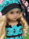Poodle Pal - romper, hat & sandals for Little Darling Doll or 33cm BJD