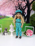 Poodle Pal - romper, hat & sandals for Little Darling Doll or 33cm BJD