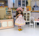 Popsicle Stand - dress, hat, socks & shoes for Little Darling Doll or 33cm BJD