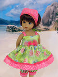 Postcards from Paradise - babydoll top, bloomers, kerchief & sandals for Little Darling Doll