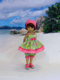 Postcards from Paradise - babydoll top, bloomers, kerchief & sandals for Little Darling Doll