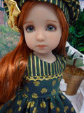Pot of Gold - dress, beret, tights & shoes for Little Darling Doll or 33cm BJD