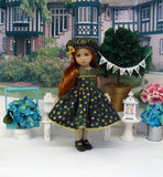 Pot of Gold - dress, beret, tights & shoes for Little Darling Doll or 33cm BJD