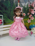 Precious in Pink - dress, slip, tights & shoes for Little Darling Doll or 33cm BJD