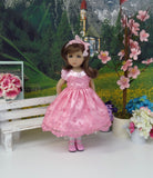 Precious in Pink - dress, slip, tights & shoes for Little Darling Doll or 33cm BJD