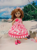 Pretty Flamingo - dress, socks & shoes for Little Darling Doll or 33cm BJD