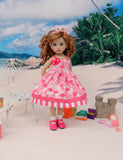 Pretty Flamingo - dress, socks & shoes for Little Darling Doll or 33cm BJD