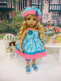 Pretty Owl - babydoll top, bloomers, hat & sandals for Little Darling Doll or 33cm BJD