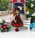 Pretty Poppy - dress, hat, socks & shoes for Little Darling Doll or 33cm BJD