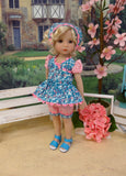 Pretty Primrose - top, shorts, kerchief & sandals for Little Darling Doll or 33cm BJD