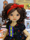 Primary Notes - dress, tights & shoes for Little Darling Doll