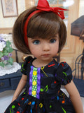 Primary Notes - dress, tights & shoes for Little Darling Doll