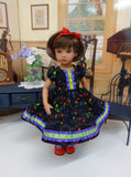 Primary Notes - dress, tights & shoes for Little Darling Doll