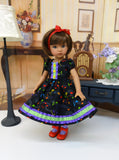 Primary Notes - dress, tights & shoes for Little Darling Doll