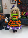 Pumpkin Parade - dress, tights & shoes for Little Darling Doll or 33cm BJD