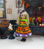 Pumpkin Parade - dress, tights & shoes for Little Darling Doll or 33cm BJD