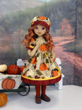 Pumpkin Patch - dress, hat, tights & shoes for Little Darling Doll