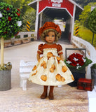 Pumpkin Pie - dress, beret, tights & shoes for Little Darling Doll or other 33cm BJD