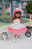 Puppy Love - babydoll top, bloomers, hat, socks & tennis shoes for Little Darling Doll or 33cm BJD