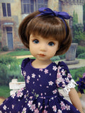 Purple Blossoms - dress, tights & shoes for Little Darling Doll or other 33cm BJD
