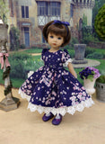 Purple Blossoms - dress, tights & shoes for Little Darling Doll or other 33cm BJD