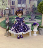 Purple Blossoms - dress, tights & shoes for Little Darling Doll or other 33cm BJD