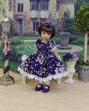 Purple Blossoms - dress, tights & shoes for Little Darling Doll or other 33cm BJD