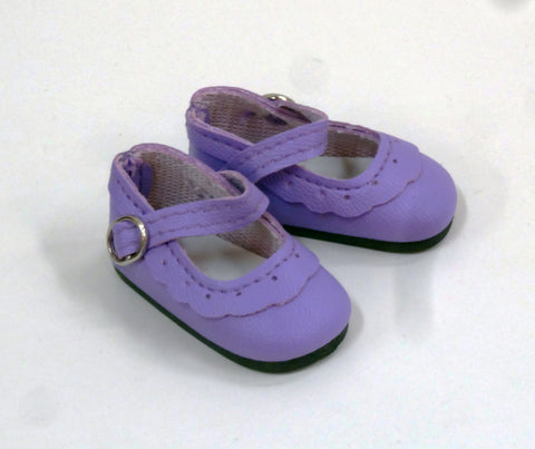 Eyelet Mary Jane Shoes - Purple