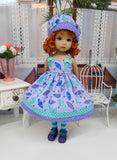 Raining & Pouring - dress, hat, tights & shoes for Little Darling Doll or 33cm BJD